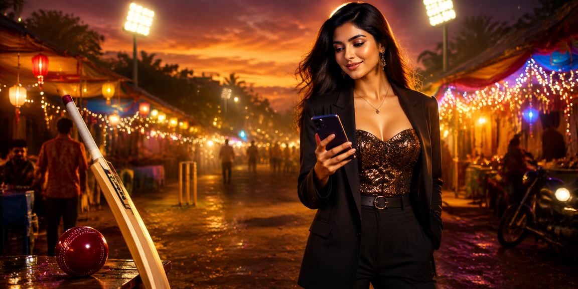 A user purchasing a lottery ticket on mobile at a night market in Cumilla